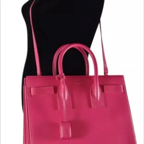 RARE! YSL Sac De Jour In Bubblegum Pink.  Completely Sold Out In This Color! NWT - Picture 9 of 9
